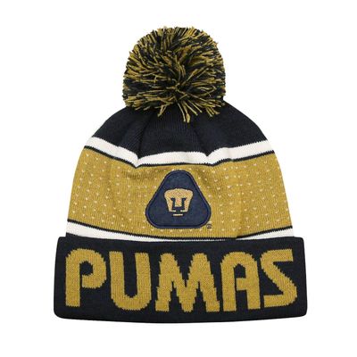 Icon Sports Pumas UNAM Beanie Official Soccer Football Team Club Universidad Nacional Knit Winter Warm Pom Cap Adult Unisex Casual Hat for Men Women PU44BN