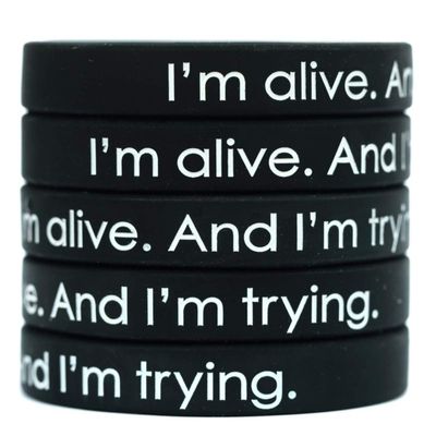 5 I'm Alive and I'm Trying Wristbands