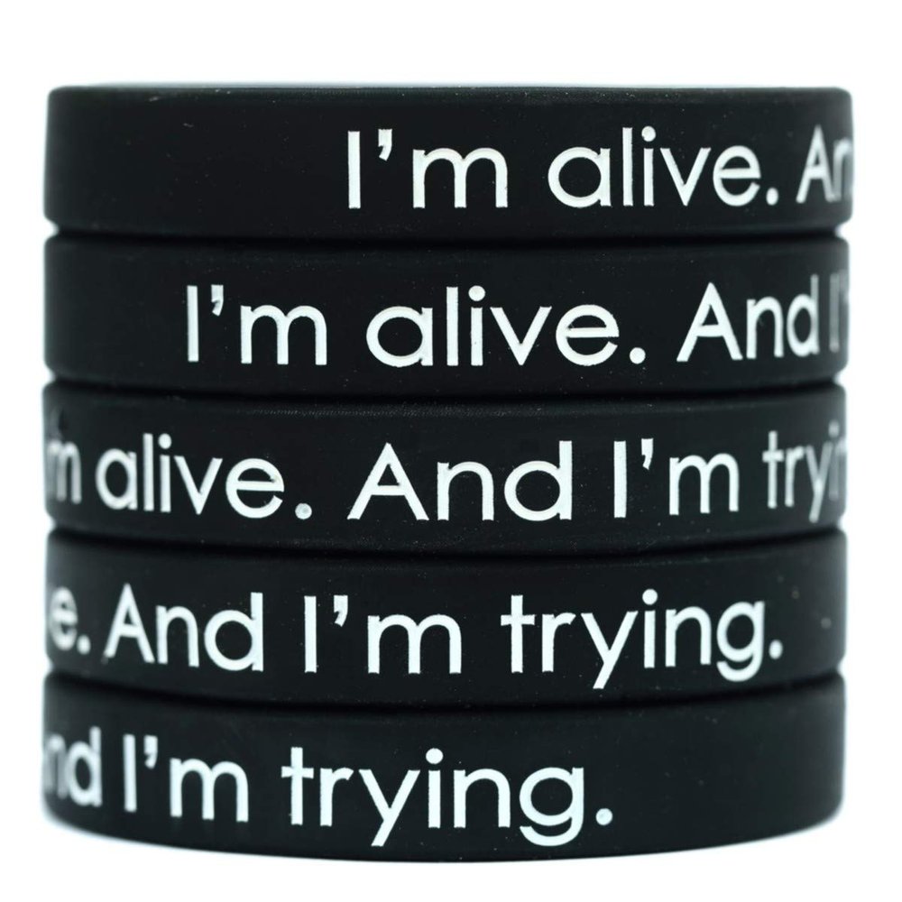 5 I'm Alive and I'm Trying Wristbands