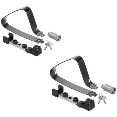 TiGr Mini High Security Bike Lock with Frame Mount 7 x 4" Flexible High-Carbon Steel Shackle Lightweight Anti-Theft Lock for All Bicycles Pack of 2