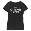 Fifth Sun Disney Artemis Fowl Flat Logo Girls Short Sleeve Tee Shirt, Black, X-Large view 1