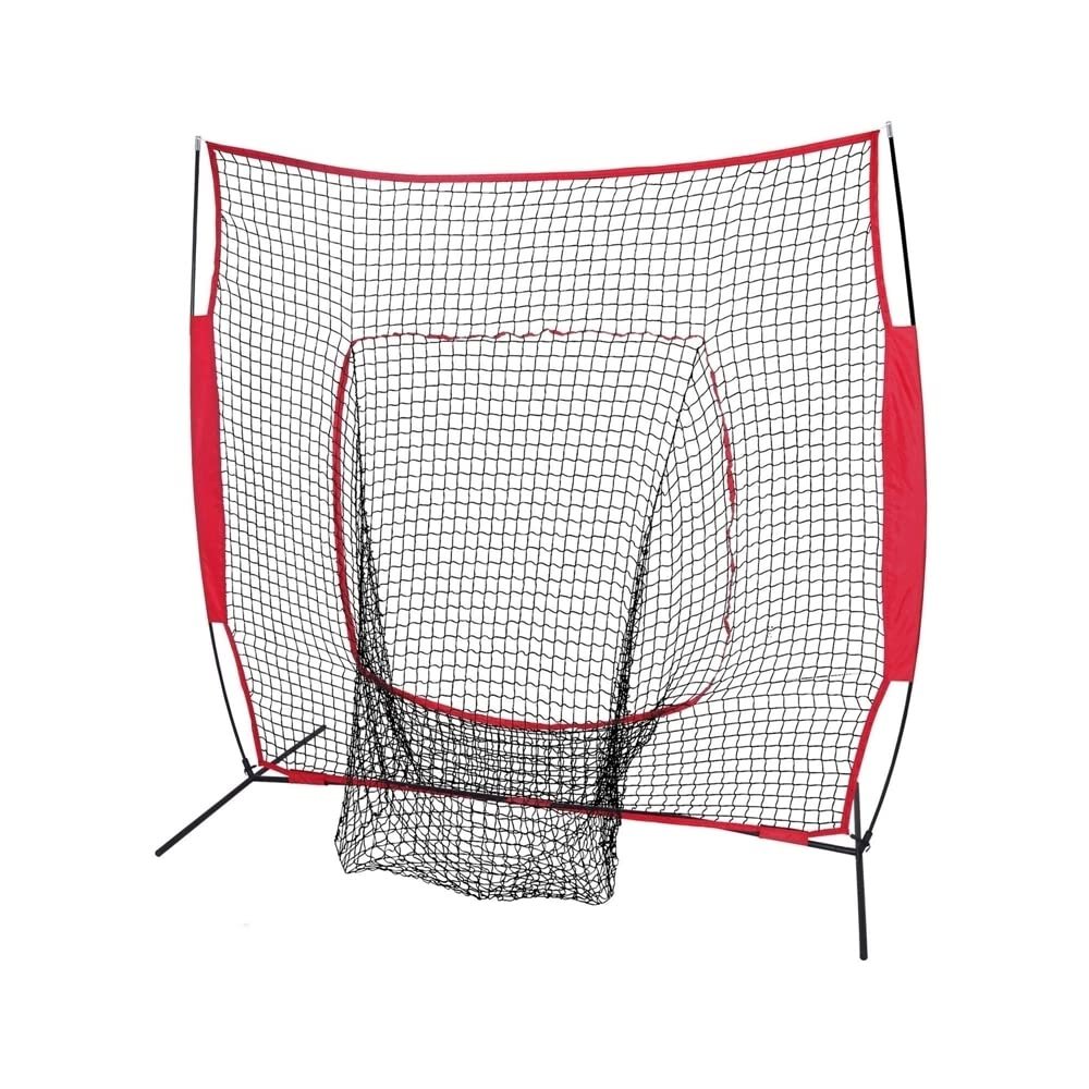 7'7' Softball Baseball Practice Net Hitting Batting Bow Frame Training w/ Bag