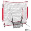 7'7' Softball Baseball Practice Net Hitting Batting Bow Frame Training w/ Bag view 2