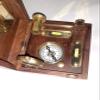 Solid Brass Nautical AYTAM MAGNIFERE TELESCOP MAGNTICK Compass with Wooden Box 4 INCH Approx view 2