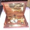 Solid Brass Nautical AYTAM MAGNIFERE TELESCOP MAGNTICK Compass with Wooden Box 4 INCH Approx view 3