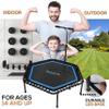 SereneLife Fitness Exercise Rebounder Mini Trampoline-48' Inch Hexagonal Jump Exercise Equipment Mini Trampoline For Adults-Rebounders Mini Trampolines For Adults With Bar Handle-SereneLife SLELT518 view 3