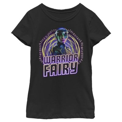 Disney Girl's Warrior Holly T-Shirt, Black, Medium