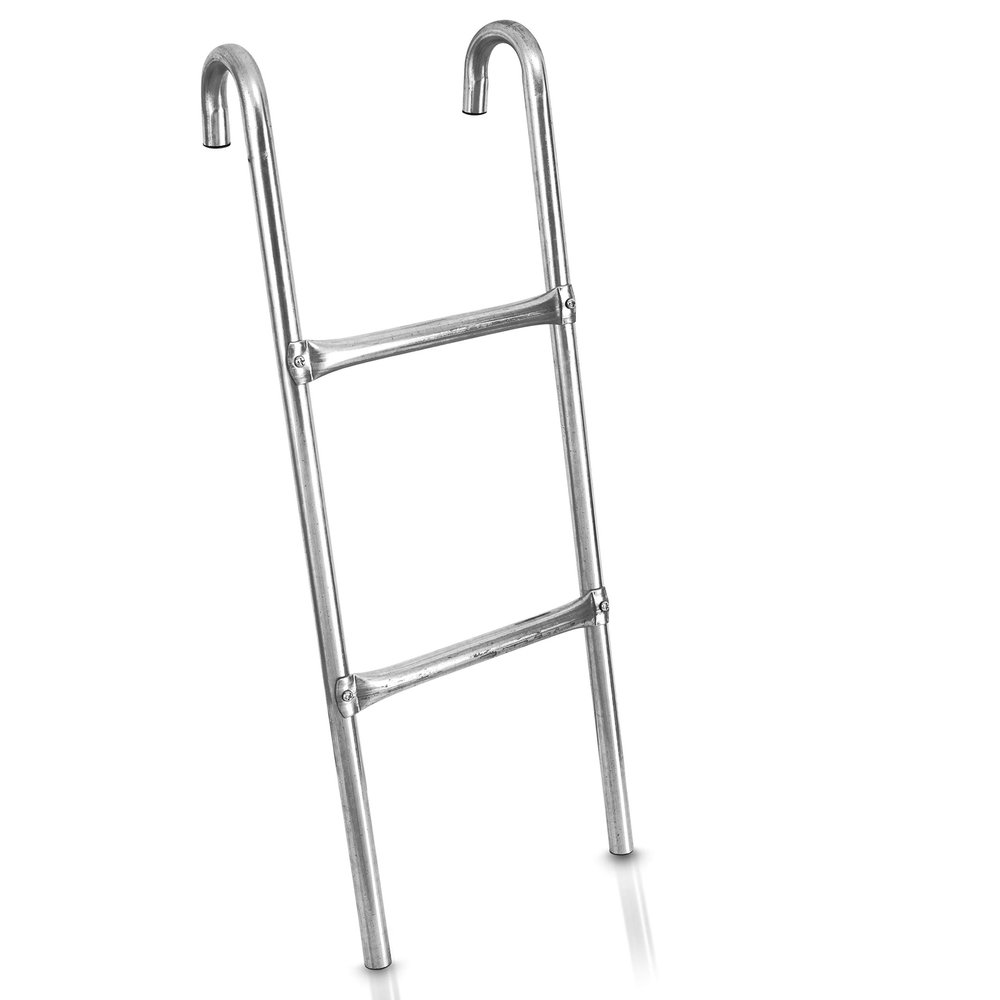 SereneLife Outdoor Trampoline Access Safety Heavy Duty Ladder - 2 Steps Weather Resistant Galvanized UV Treated Steel Climbing Ladder, 264Lbs Capacity Stairs Accessories, Boys & Girls, Adult