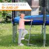 SereneLife Outdoor Trampoline Access Safety Heavy Duty Ladder - 2 Steps Weather Resistant Galvanized UV Treated Steel Climbing Ladder, 264Lbs Capacity Stairs Accessories, Boys & Girls, Adult view 2