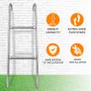SereneLife Outdoor Trampoline Access Safety Heavy Duty Ladder - 2 Steps Weather Resistant Galvanized UV Treated Steel Climbing Ladder, 264Lbs Capacity Stairs Accessories, Boys & Girls, Adult view 4