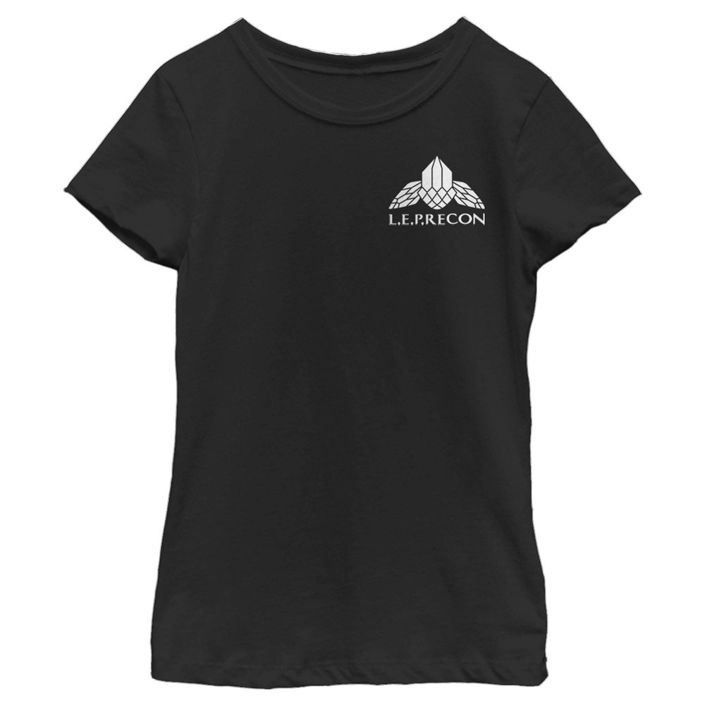 Fifth Sun Disney Artemis Fowl LEPrecon Pocket Girls Short Sleeve Tee Shirt, Black, Medium