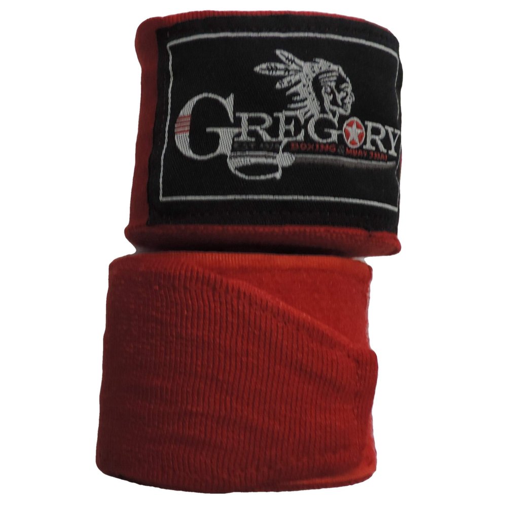 CRNR Gregory Boxing Hand Wraps | Red White and Blue | 180 inches (Red)