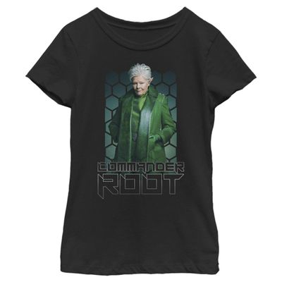 Fifth Sun Disney Artemis Fowl Commander Root Hero Girls Short Sleeve Tee Shirt, Black, Medium