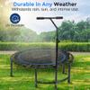 SereneLife Trampoline 40" - In-Home Cardio Fitness Rebounder with Adjustable T-Bar Handle, Silent Heavy Duty Bungee Rebounder for Adults view 4