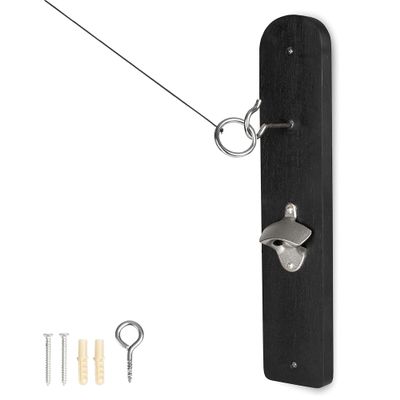 Barcaloo Hook and Ring Game with Botle Opener and Magnetic Bottle Cap Catch - Adult Ring Toss Game for Indoor Use