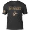 7.62 Design US Marine Corps MARPAT 'Camo Text' Men's T-Shirt Heather Black Small view 1
