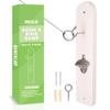 Barcaloo Hook and Ring Game with Botle Opener and Magnetic Bottle Cap Catch - Adult Ring Toss Game for Indoor Use White view 1