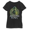 Fifth Sun Disney Artemis Fowl Holly Badge Girls Short Sleeve Tee Shirt, Black, X-Large view 1