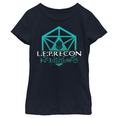Fifth Sun girls Disney Artemis Fowl Logo Symbols Short Sleeve Tee T Shirt, Navy Blue, X-Small US