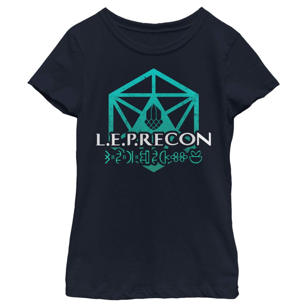 Fifth Sun girls Disney Artemis Fowl Logo Symbols Short Sleeve Tee T Shirt, Navy Blue, X-Small US