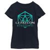 Fifth Sun girls Disney Artemis Fowl Logo Symbols Short Sleeve Tee T Shirt, Navy Blue, X-Small US view 1