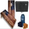 Tailgating Pros Tournament Grade Cornhole Game - Includes Set of Two Professional Rustic Flag 4'x2' Regulation Baltic Birch Cornhole Boards, Carrying Case, and 8 Cornhole Bags  Optional LED Lights! view 1