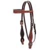 Showman Argentina Cow Leather Browband Headstall w/Floral Tooling view 1