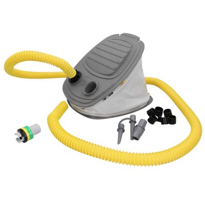 AB Tools Bravo 1 Foot Pump & Universal Bayonet Adapter Air Inflator Inflatable Boat Kayak