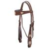 Showman Argentina Cow Leather Browband Headstall w/Rawhide Accent view 1