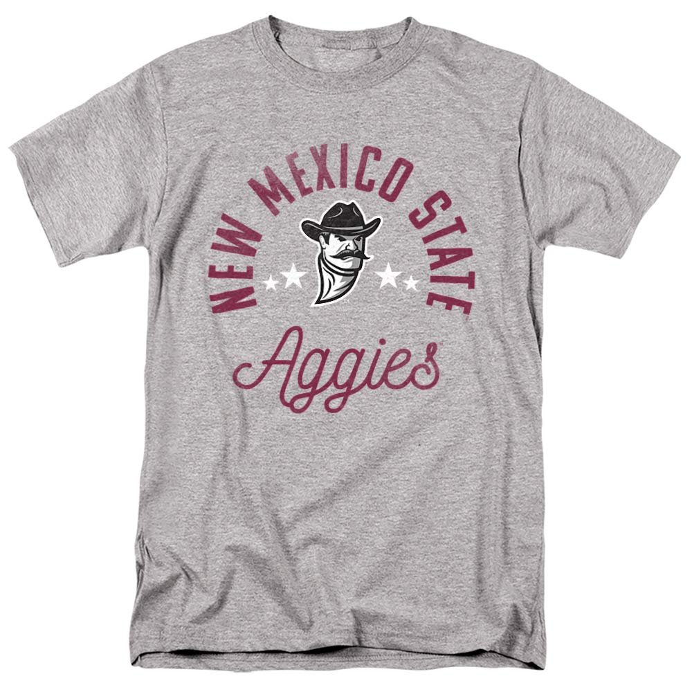 New Mexico State University Official Bulldogs Unisex Adult T-Shirt, Athletic Heather, 4X-Large