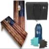 Tailgating Pros Tournament Grade Cornhole Game - Includes Set of Two Professional Rustic Flag 4'x2' Regulation Baltic Birch Cornhole Boards, Carrying Case, and 8 Cornhole Bags  Optional LED Lights! view 1