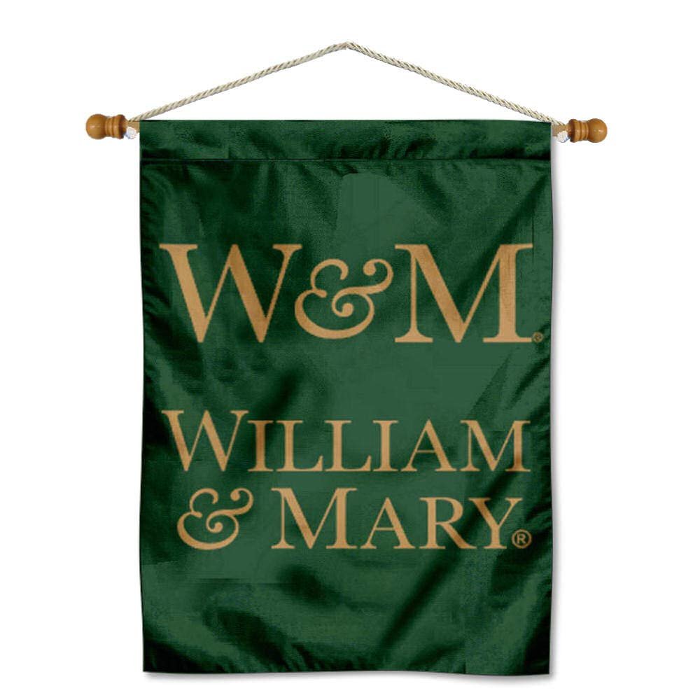 College Flags & Banners Co. College of William and Mary Double Sided Banner and Wood Banner Pole Set