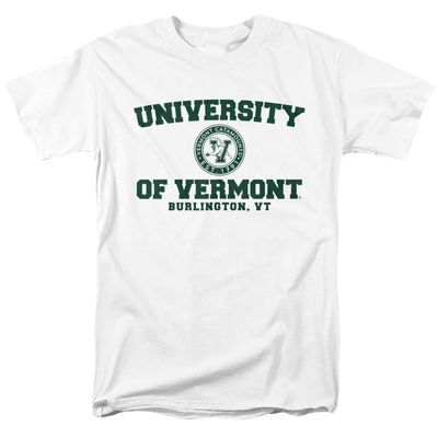 University of Vermont Official Circle Logo Unisex Adult T-Shirt, White, 5X-Large