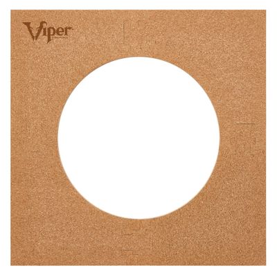 Viper Defender II Cork-Lined Dartboard Surround Reversable Wall Protector, Fits 17.75" and 18" Bristle Dartboards, Compression-Fit Tool-Free Easy Mounting, Tan, Square, 28.25" L x 28.25" W x 1" Thick