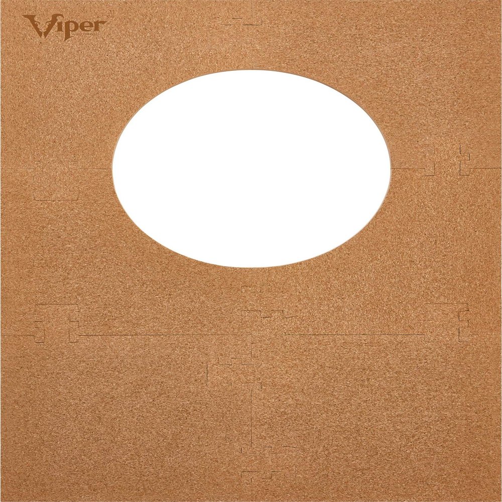 Viper Defender III Cork Dartboard Surround Reversable Wall Protector, Fits 17.75" and 18" Bristle Dartboards, Compression-Fit Tool-Free Easy Mounting, Tan, Rectanglular, 45" L x 32" W x 1" Thick