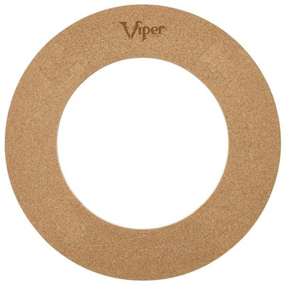 Viper Defender Cork-Lined Dartboard Surround Reversable Wall Protector, Fits 17.75" and 18" Bristle Dartboards, Compression-Fit Tool-Free Easy Mounting, Tan, Round, 28.25" Diameter x 1" Thick