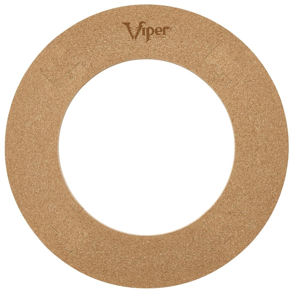 Viper Defender Cork-Lined Dartboard Surround Reversable Wall Protector, Fits 17.75" and 18" Bristle Dartboards, Compression-Fit Tool-Free Easy Mounting, Tan, Round, 28.25" Diameter x 1" Thick