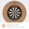 Viper Defender Cork-Lined Dartboard Surround Reversable Wall Protector, Fits 17.75" and 18" Bristle Dartboards, Compression-Fit Tool-Free Easy Mounting, Tan, Round, 28.25" Diameter x 1" Thick view 4