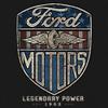 Tee Hunt Ford Motors Legendary Power Sweatshirt Automotive Licensed Hoodie White Small view 2