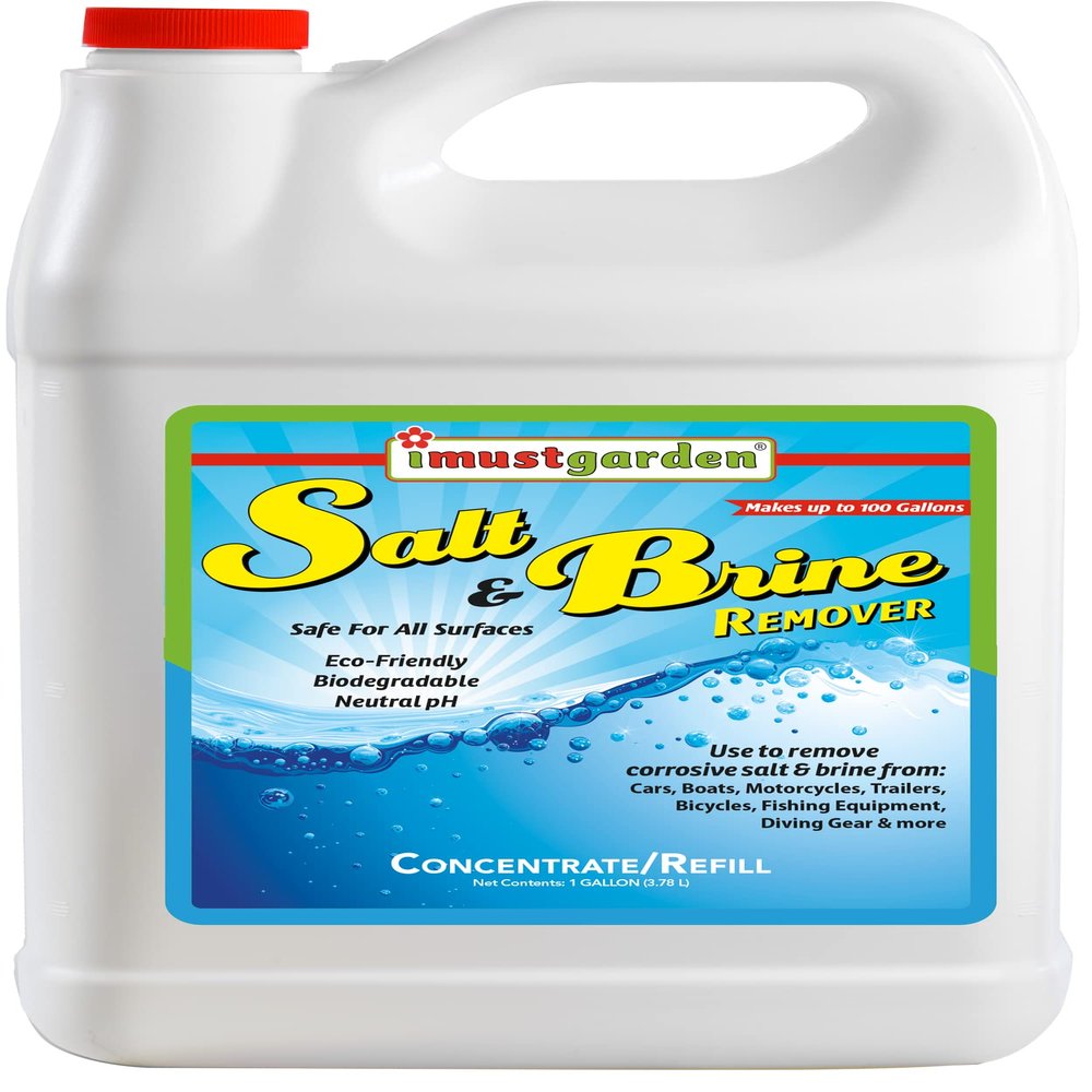 IMUSTGARDEN Salt & Brine Remover Concentrate: Safely Removes Salt and Brine from Vehicles and Marine Equipment  1 Gallon