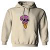 0259. dope Chill Till Death Ice Cream Skull Graphic Streetwear Society Sweatshirt Pullover Hoodie (Beige, Large) view 1