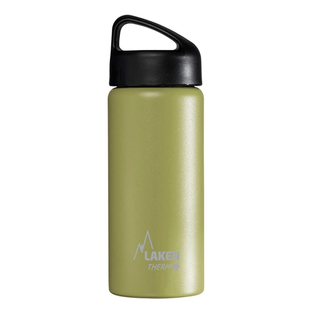 Laken Classic Thermal Bottle 18/8 Stainless Steel and Double Wall Vacuum Bottle, Unisex Adult, Khaki, 500 ml