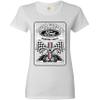 Ford Motor Company T-Shirt Racing Flags Mustang Logo Licensed Women's Tee White Small view 2