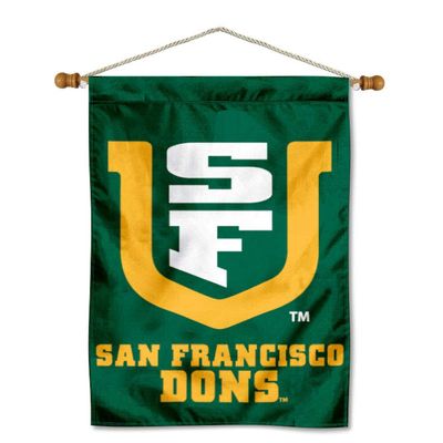 College Flags & Banners Co. University of San Francisco Double Sided Banner and Wood Banner Pole Set
