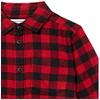 Amazon Essentials Boys' Flannel Button Down Shirt, Red Buffalo Check, Medium view 2