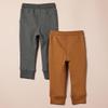 Amazon Essentials Boys' Fleece Jogger Sweatpants, Pack of 2, Charcoal Heather/Light Brown, XX-Large view 2