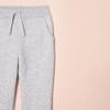 Amazon Essentials Girls' Sweatpants, Pack of 2, Light Grey Heather/Mauve Stars, Large view 2