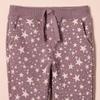 Amazon Essentials Girls' Sweatpants, Pack of 2, Light Grey Heather/Mauve Stars, Large view 4