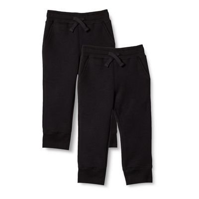 Amazon Essentials Boys' Fleece Jogger Sweatpants, Pack of 2, Black, XX-Large