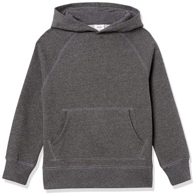 Amazon Essentials Toddler Boys' Fleece Pullover Hoodie Sweatshirts, Charcoal, 2T